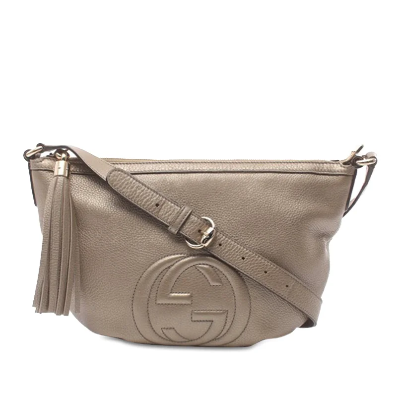 Gold Gucci Leather Soho Crossbody