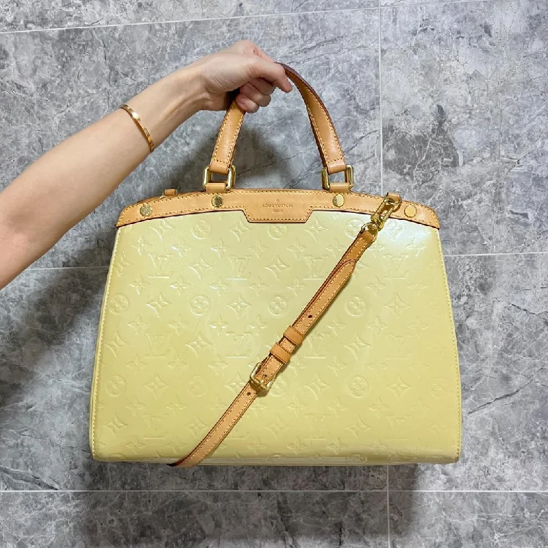 LV Louis Vuitton Brea GM Patent Leather White