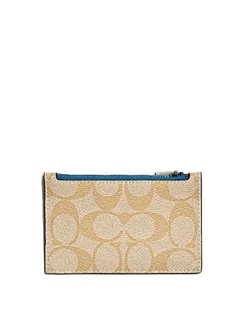 Coach Zip Card Case In Signature Canvas