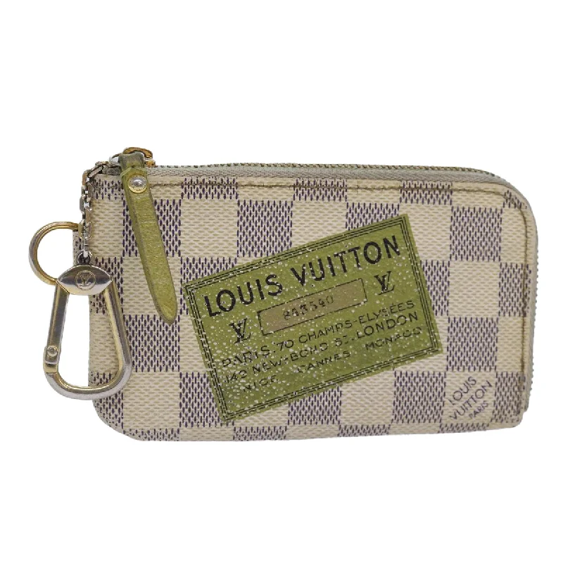 LOUIS VUITTON Damier Azur Pochette Cles Compli Coin Purse N63805 LV Auth 86631