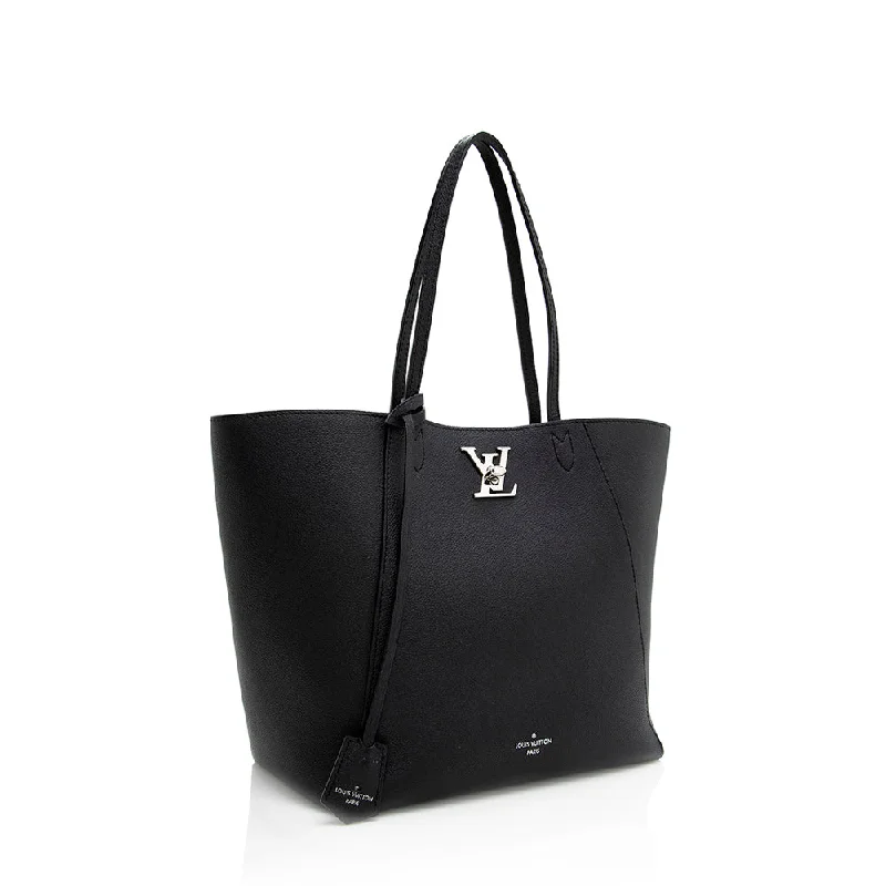 Louis Vuitton Calfskin Lockme Cabas Tote (18506)