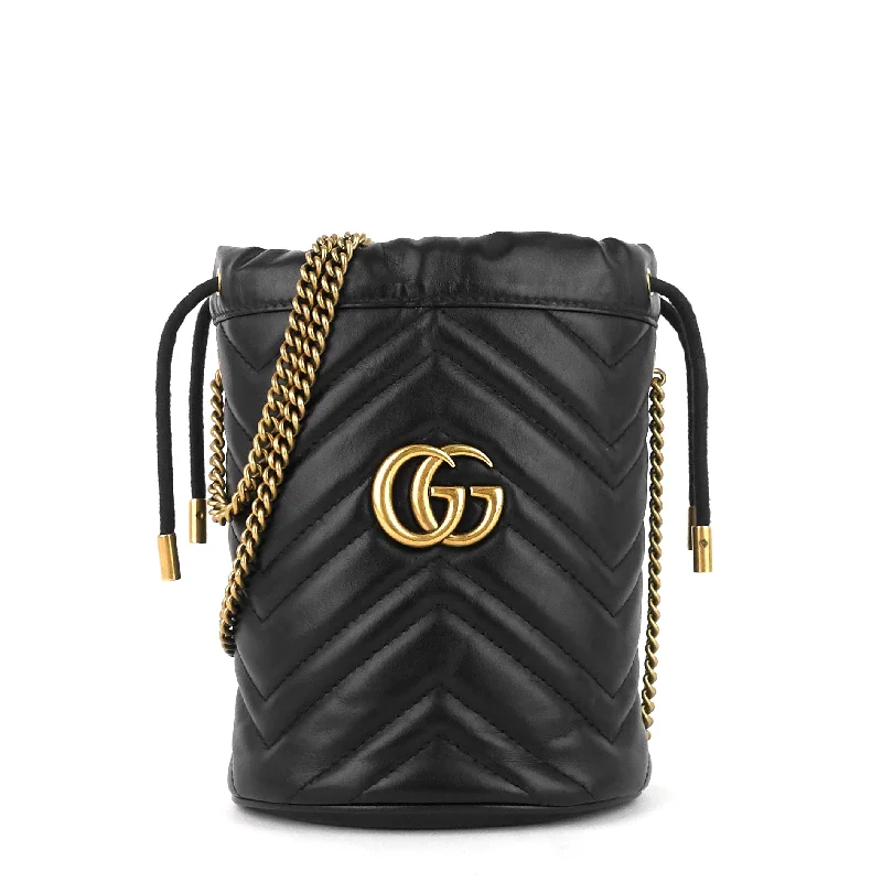 GG Marmont Leather Mini Bucket Bag