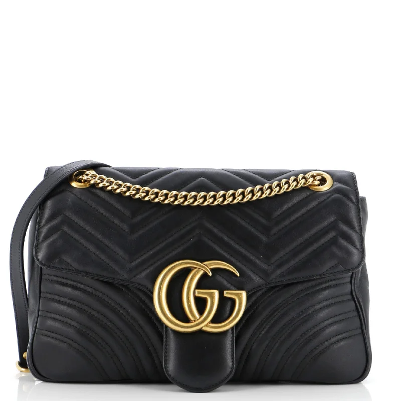 GG Marmont Flap Bag Matelasse Leather Medium