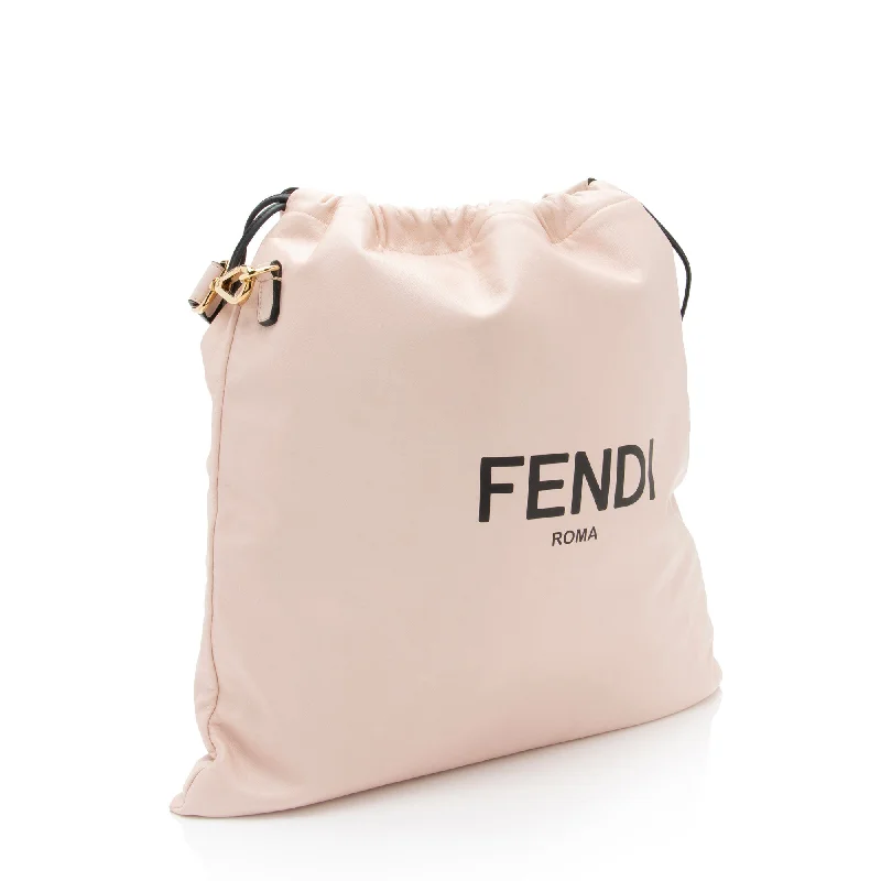 Fendi Nappa Leather Drawstring Medium Shoulder Bag (SHF-s7Ufln)