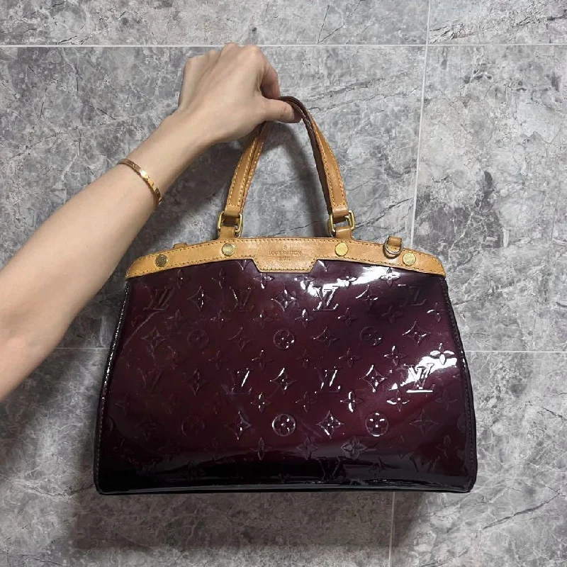 Authentic LV Louis Vuitton Brea Patent Leather Rouge MM