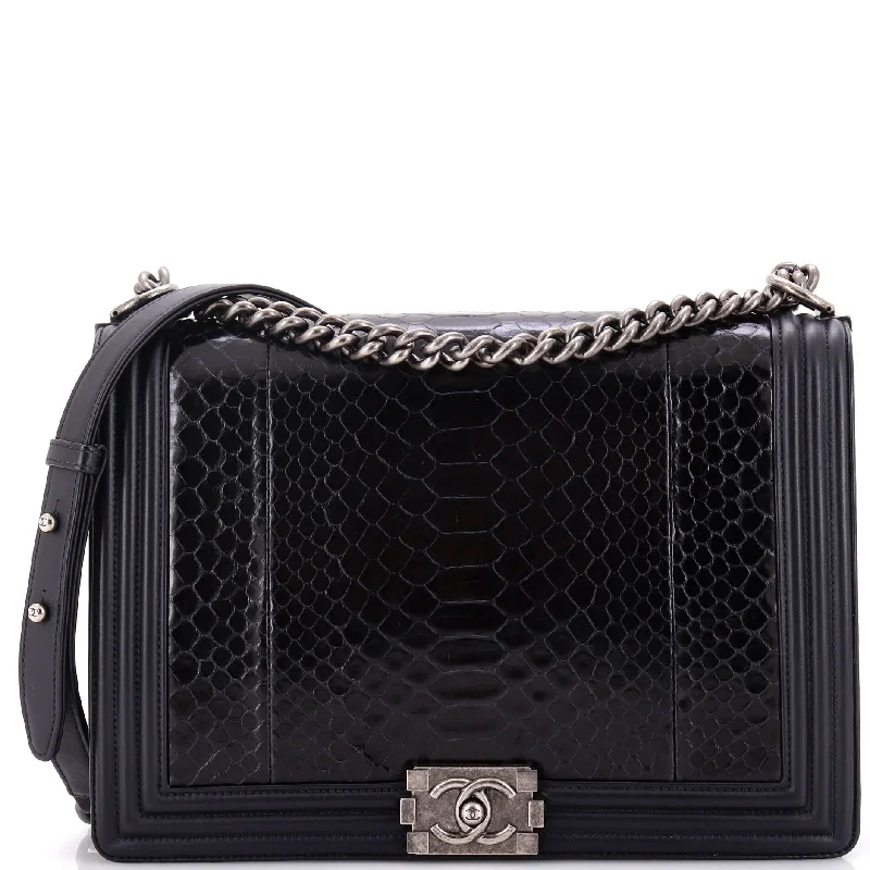 Boy Flap Bag Python Large