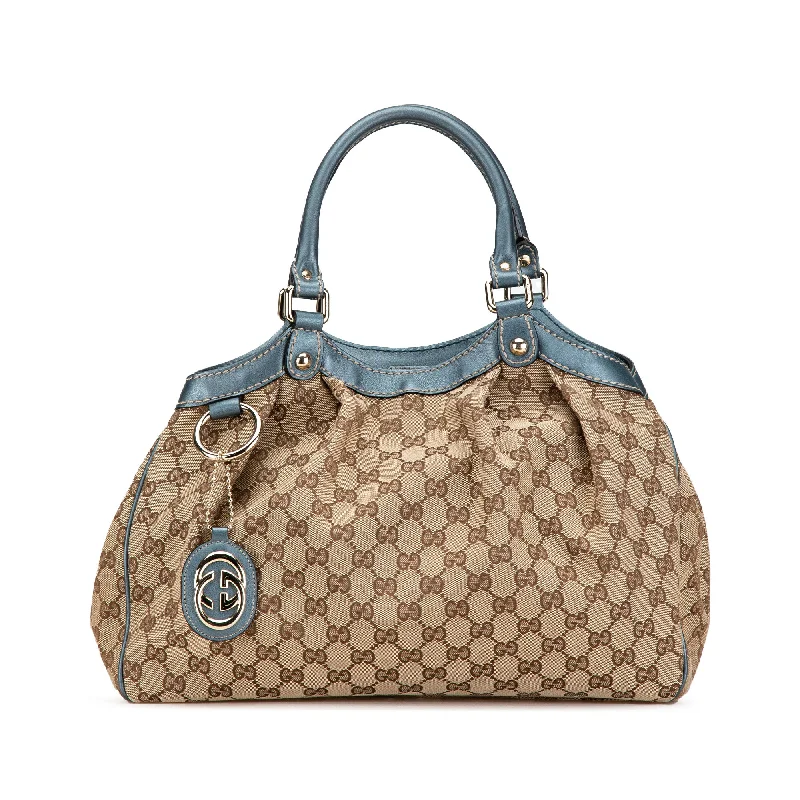 Brown Gucci GG Canvas Sukey Tote