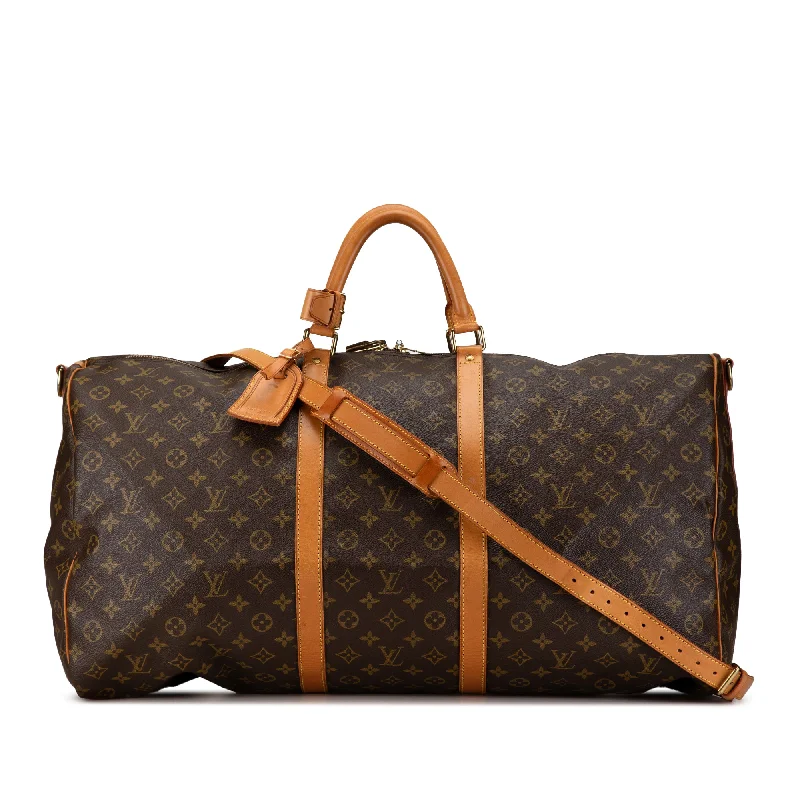 Brown Louis Vuitton Monogram Keepall Bandouliere 60 Travel Bag