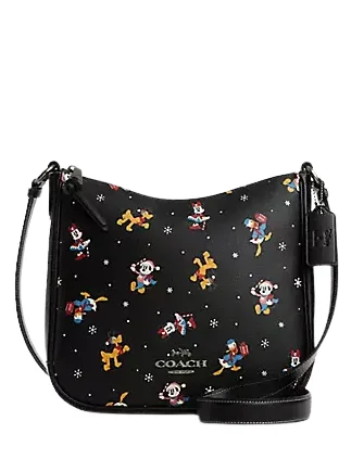 Coach Disney X Coach Ellie File Bag With Holiday Print