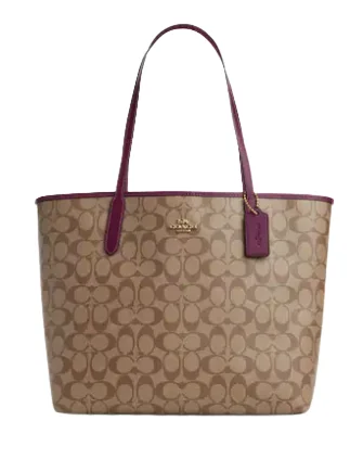 Coach City Tote In Signature Canvas