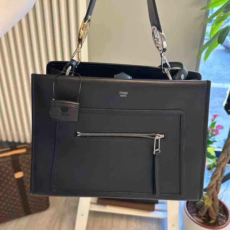 Fendi Runaway Bag, Black Leather