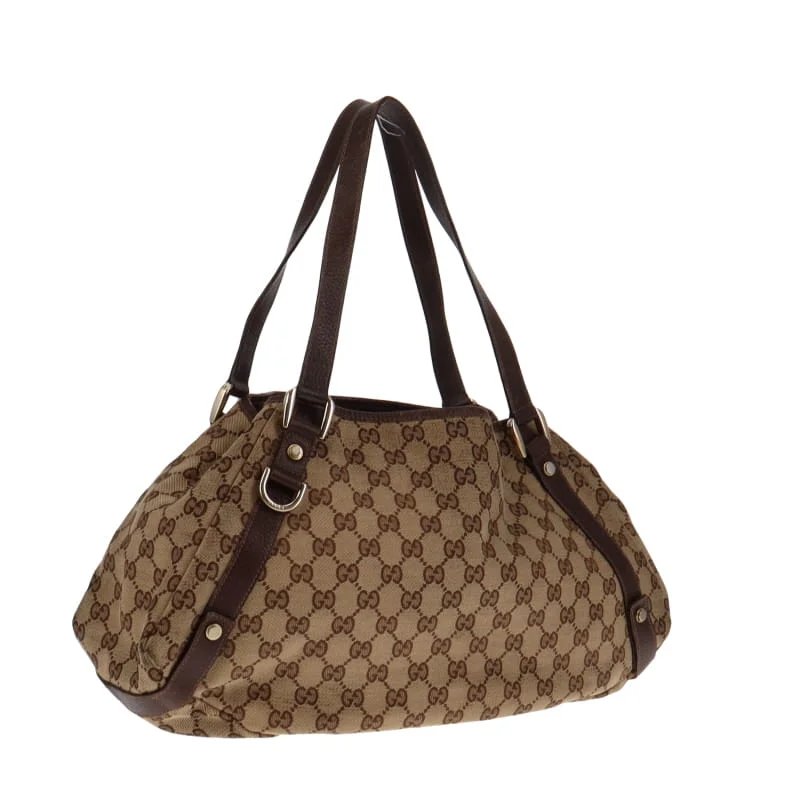 Gucci Abbey GG Hobo With Brown Leather Trims