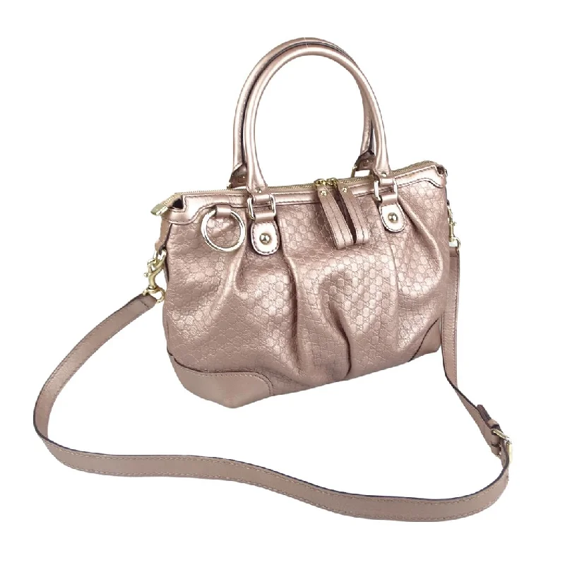 Gucci Micro Guccissima Sukey Tote With Strap Rose Gold