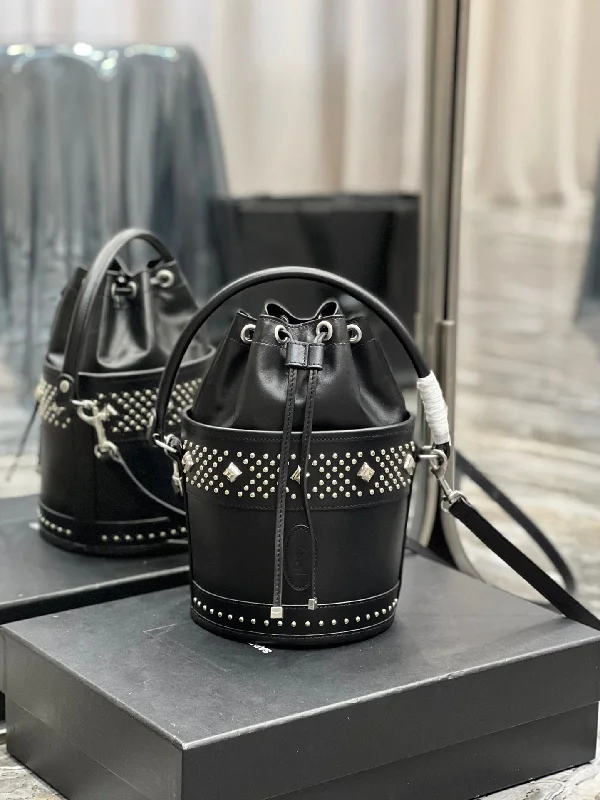 Yves Saint Laurent Bahia Small Bucket Bag Black