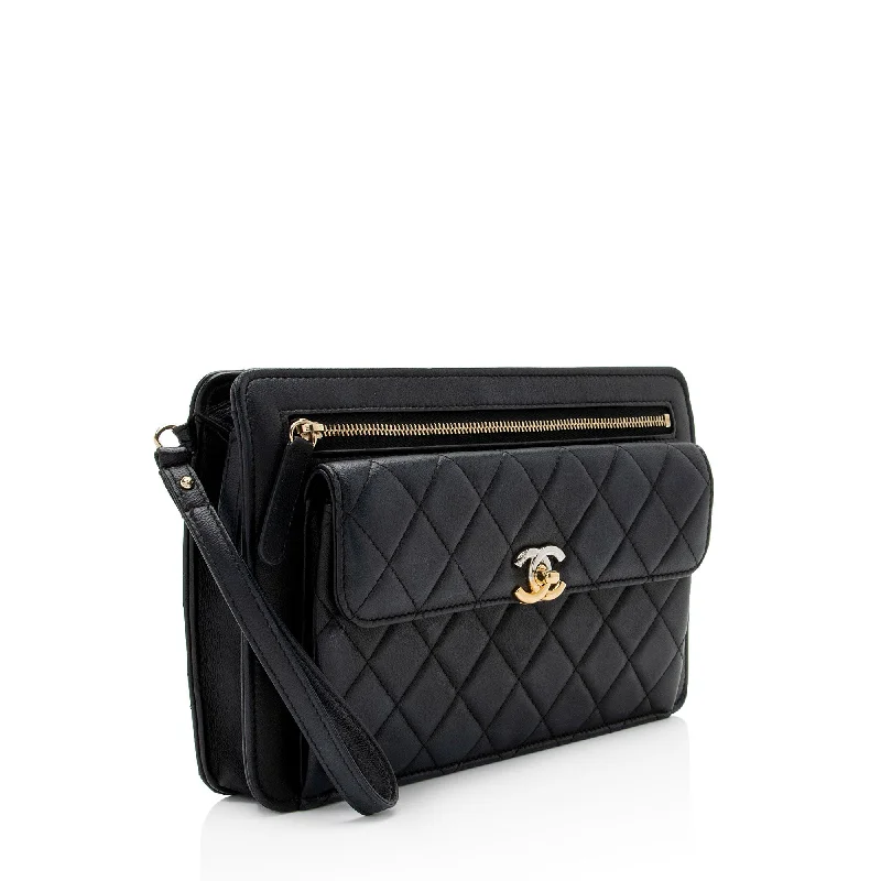 Chanel Caviar Leather Classic Trendy Pouch (PIhhms)