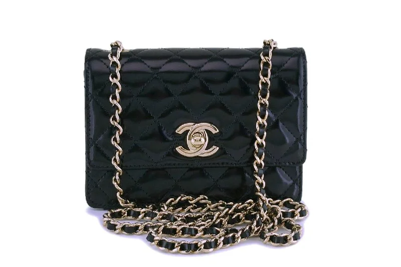 Chanel Glazed Calfskin Ultra Mini Crossbody Classic Flap Bag GHW