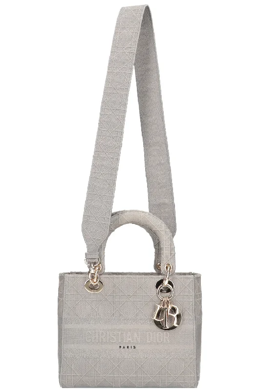 CHRISTIAN DIOR D-Lite Bag Medium Grey